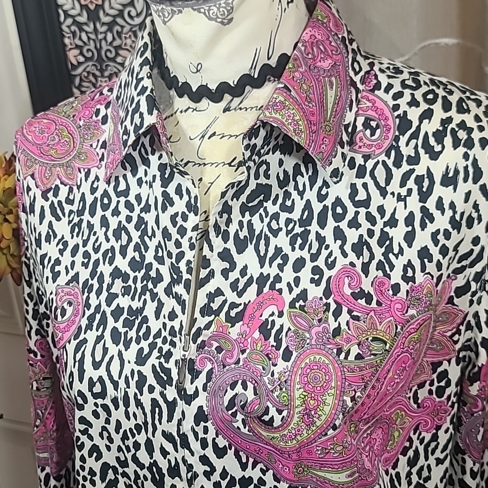 Foxcroft long sleeve zipper front shirt - Picture 6 of 12